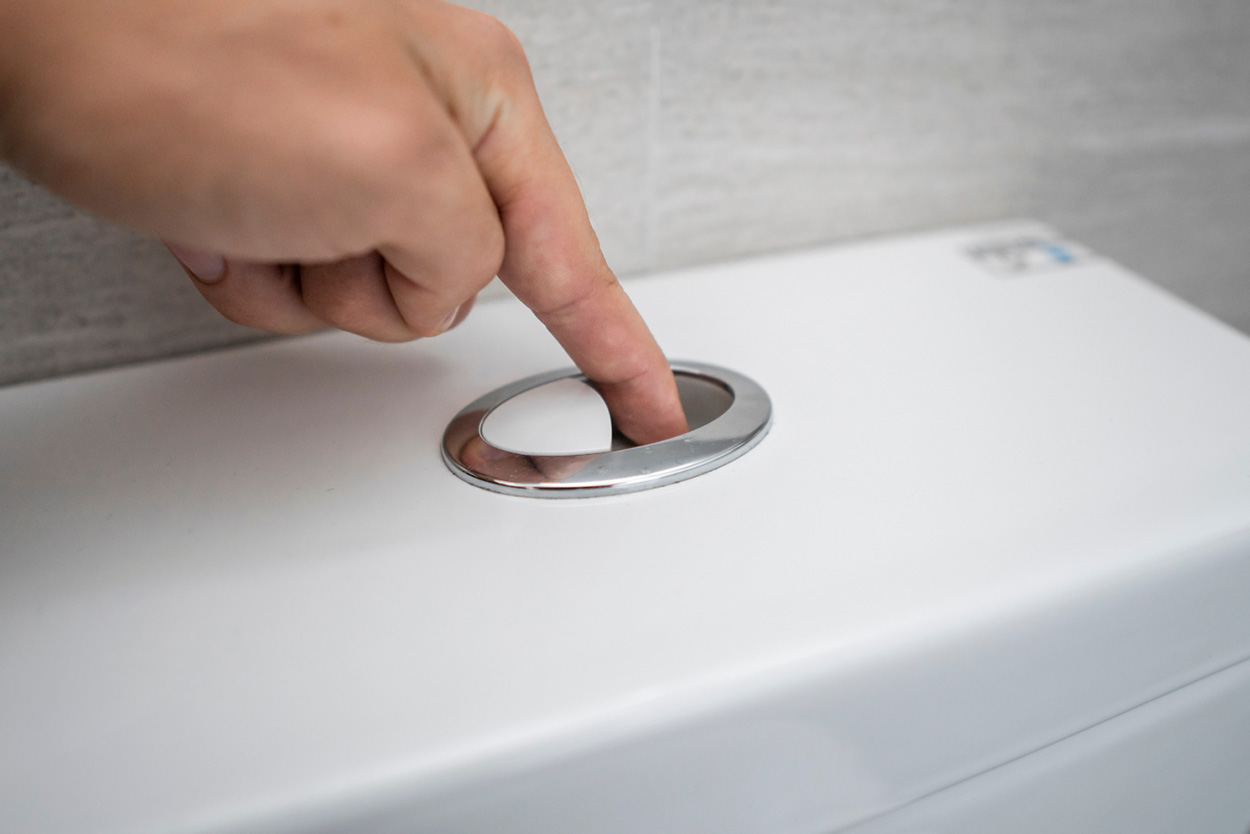 Illustration of a toilet flushing