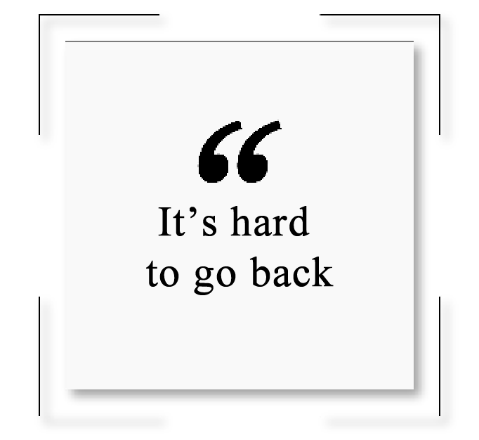 it's hard to go back